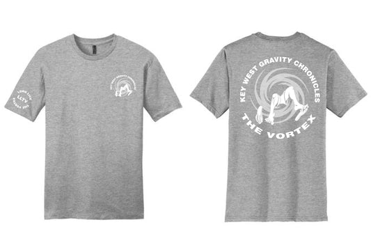 Key West Gravity Chronicles Classic Vortex T-Shirt - Men's 100% Cotton - Heather Grey